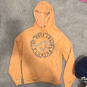 St. Pete Beach Florida Orange Hooded Sweatshirt